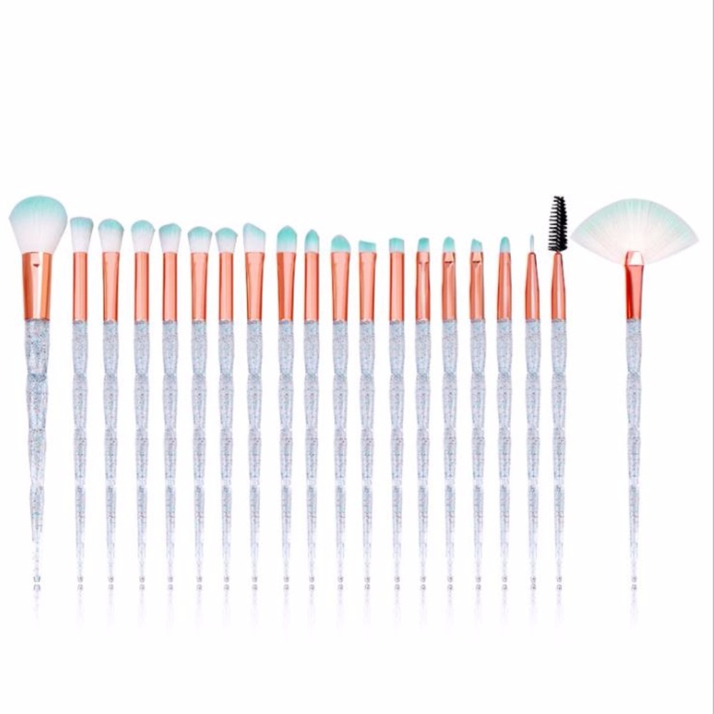 NEW 20pc Glitter Makeup Brush Set